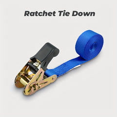 2pcs 2 X 299 Ratchet Tie Down No Hook Polyester Webbing TPR Grip