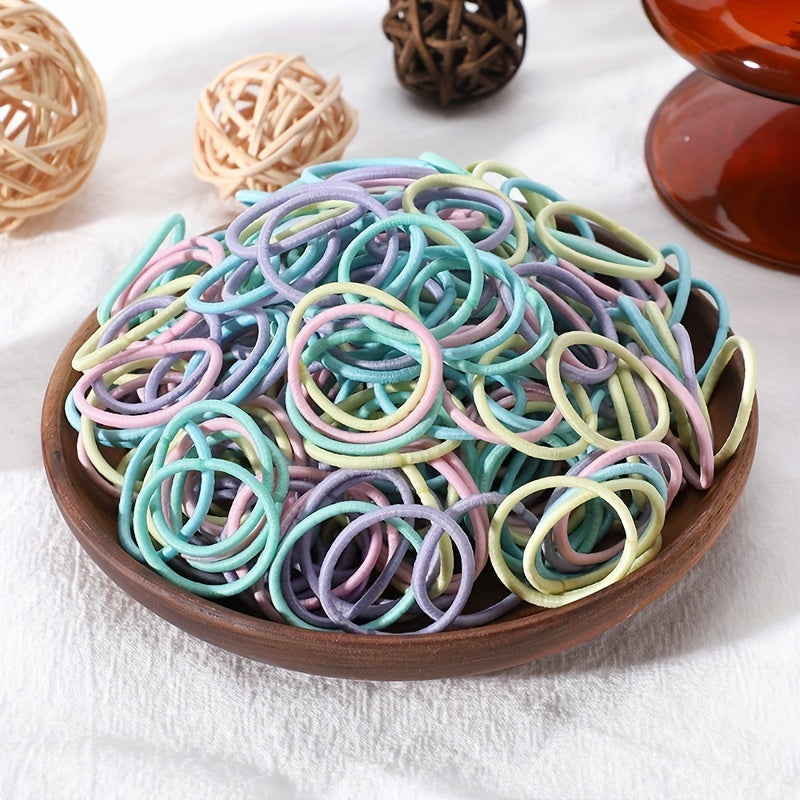50pcs Colorful Elastic Hair Ties Hair Bands Holiday Gift For Baby Girls