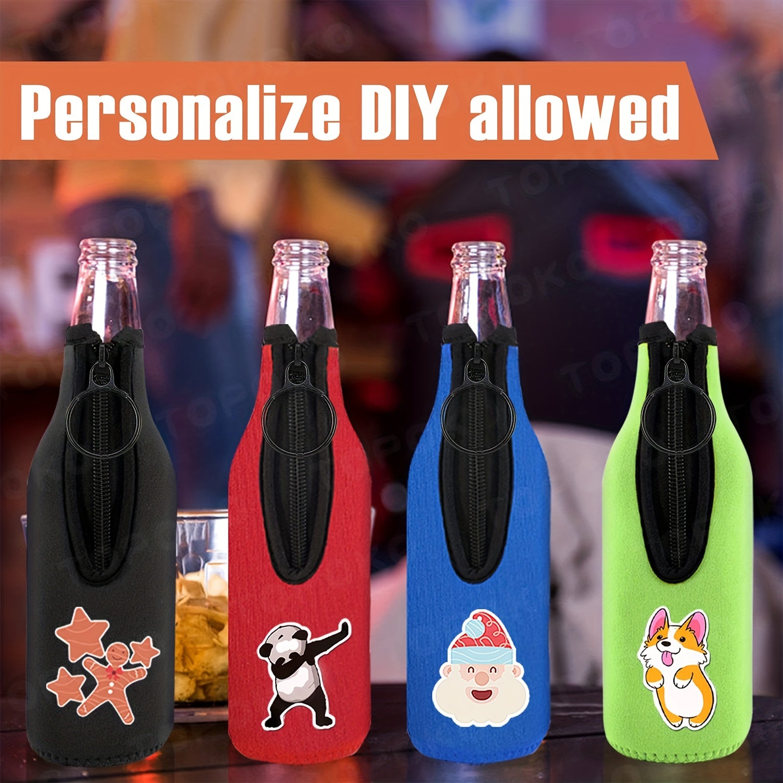 Beer Bottle Insulator Sleeve Keeps Beer Cold & Hands Warm Zip up Jacket