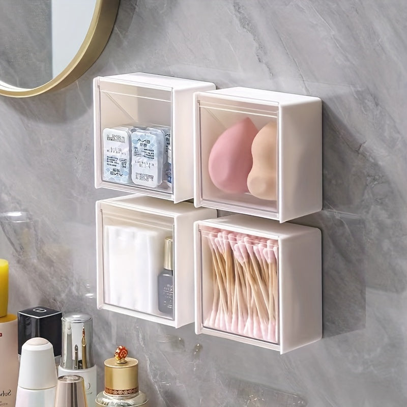 Bathroom Wall Storage Box for Cotton Swabs Lipstick