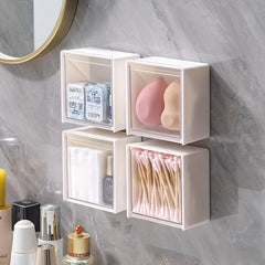 Bathroom Wall Storage Box for Cotton Swabs Lipstick
