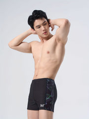 Solid Men's Boxer Sports Swimming Trunks Beach Shorts Summer Board Shorts