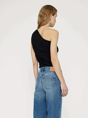 One Shoulder Tank Top Casual Asymmetrical Neck Sleeveless Top