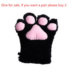 Girls Warm Cat Paw Gloves Mittens for Cosplay Performance Prop