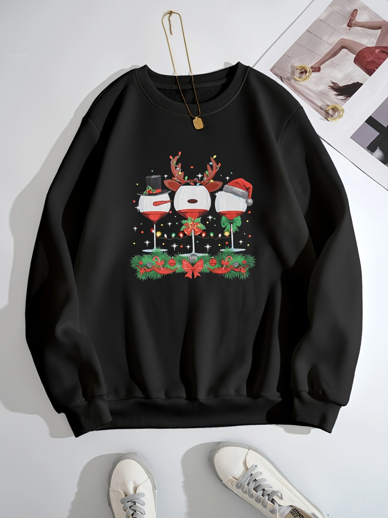 Women's Christmas Sweatshirts Long Sleeve Winter Pullovers