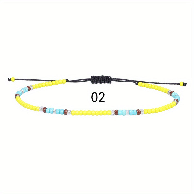 Colorful Beaded Anklet for Women - Summer Beach Style