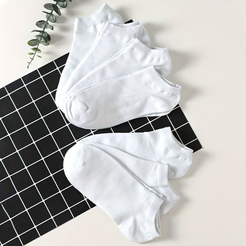 7 Pairs Solid Low Cut Ankle Socks for Women