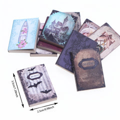 10pcs Dollhouse Flip Books Realistic Scene Bookshelf Props