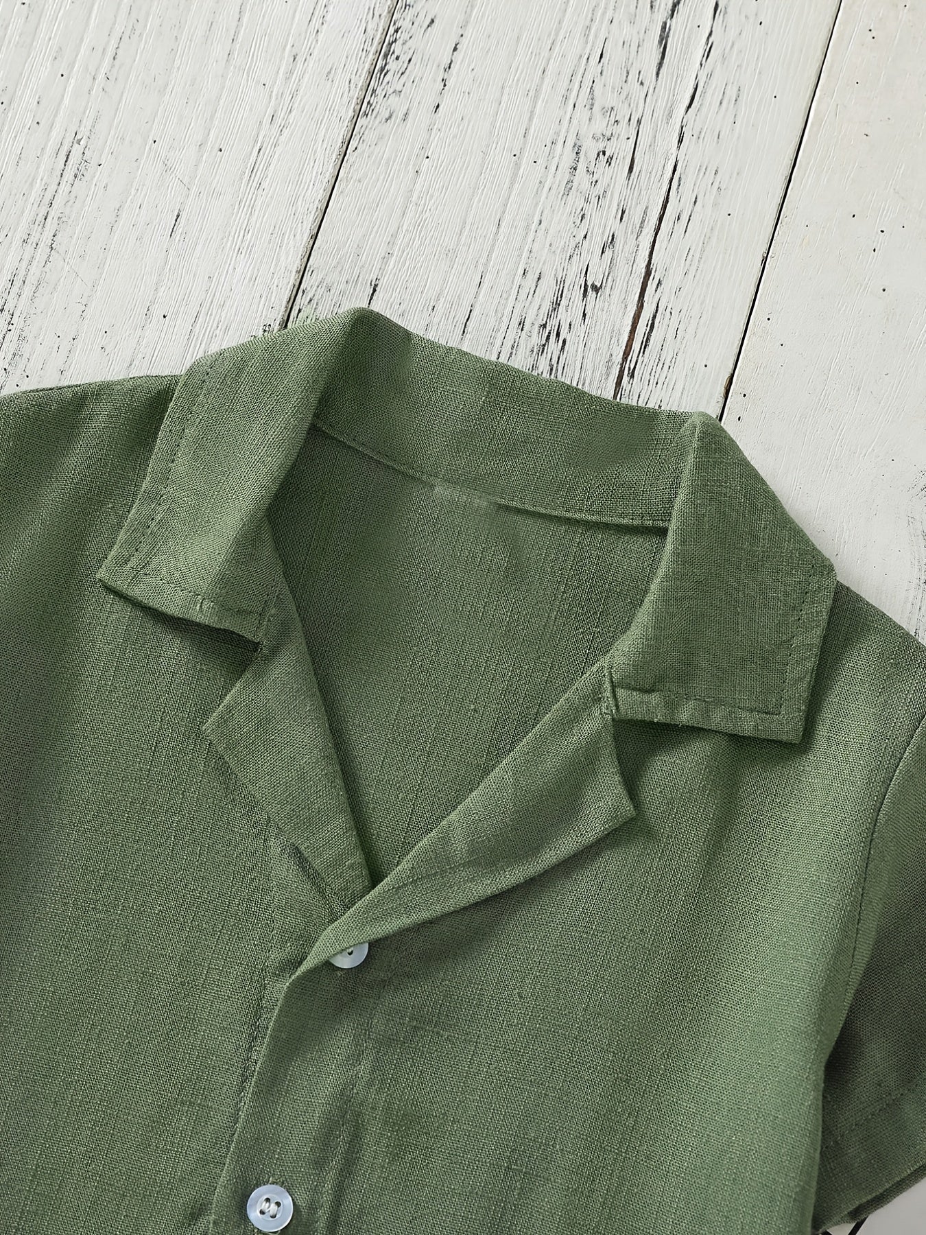 Boys Vintage Button Top & Shorts Set