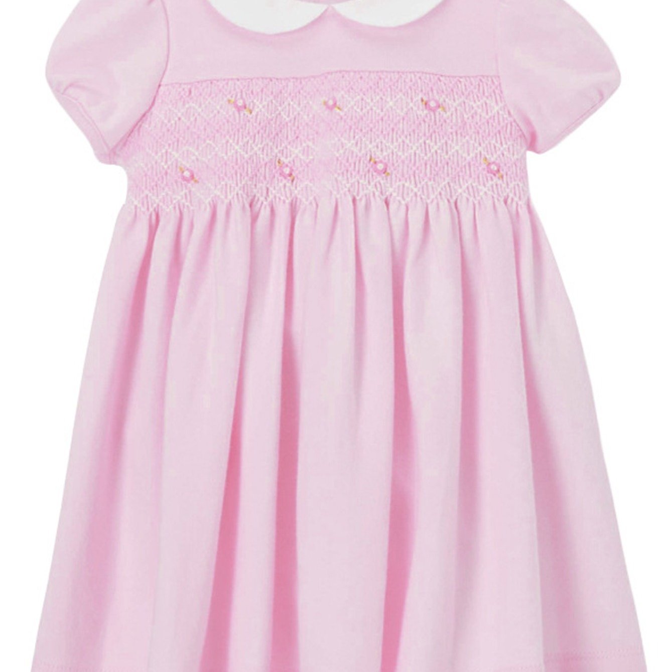 Pink Flower Girls Dress Doll Collar Formal Party Wedding Dress