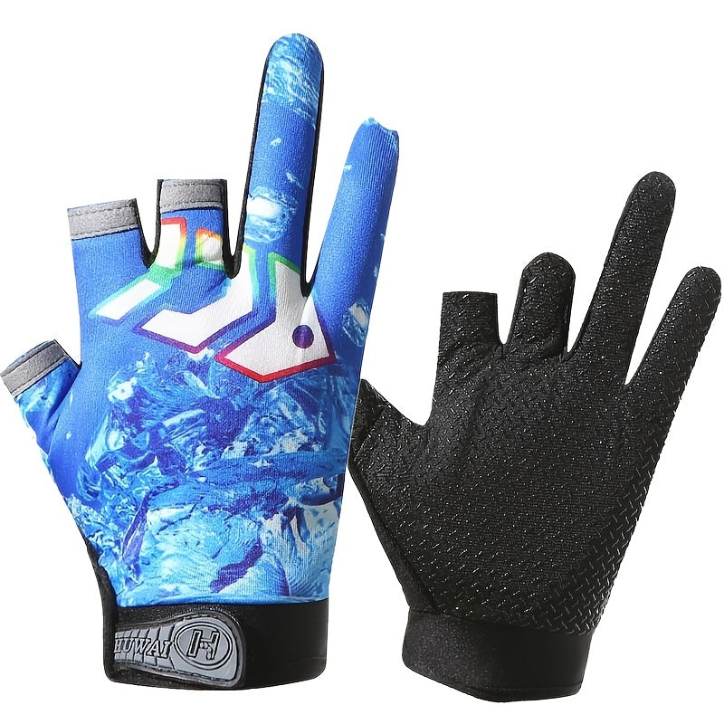 Waterproof Anti Slip Half Finger Gloves for Cycling Driving Fishing