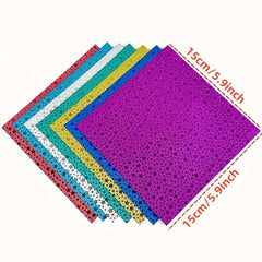 28pcs Origami Paper Set Mirror Folding Paper For Craft Art 7 Colors Card Paper