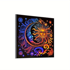 DIY Diamond Painting Sun And Moon Full Round Drilling Bag