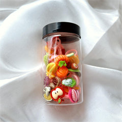 30pcs Fruit & Veggie Kids Rings Pink Finger Ring Hand Decor Children's Jewelry