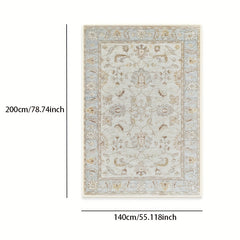 Bohemian Floral Area Rug Non-slip Soft Floor Mat Vintage Washable