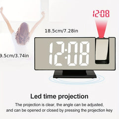 Large 3D Projection Alarm Clock with Mirror Display
