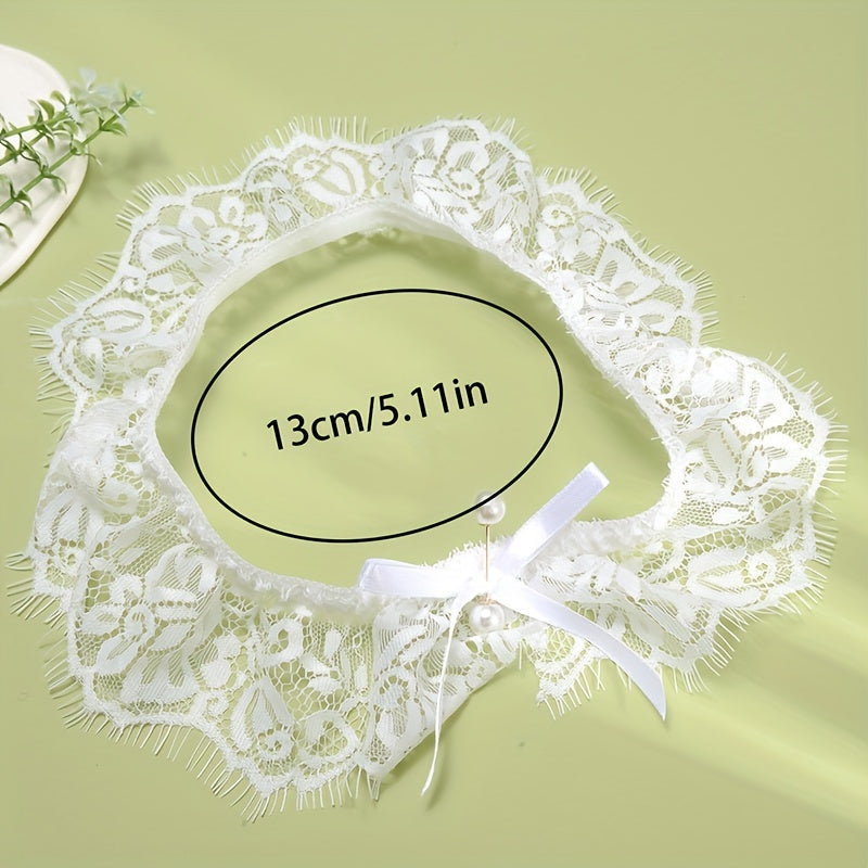 Faux Pearl Lace Legs Band Bridal Wedding Accessories