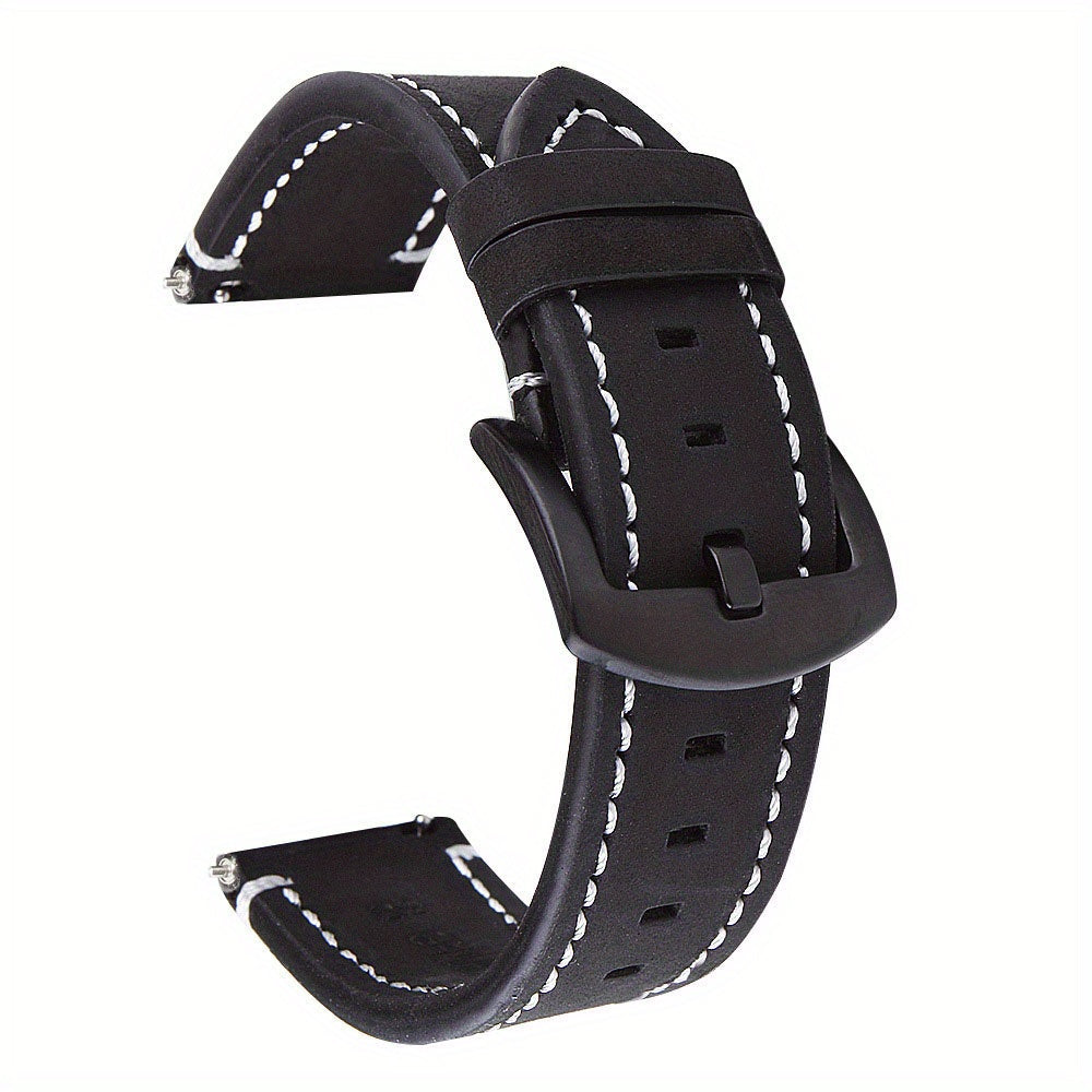 Crazy Horse Leather Watch Strap Quick Release Retro Italian Cowhide 20 22 24mm