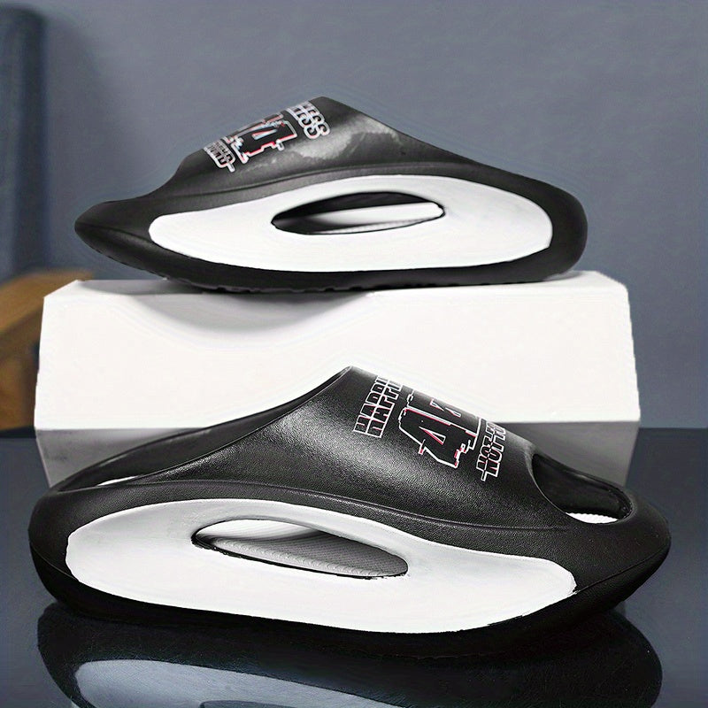 Men's Platform Slides Comfortable Non Slip Cloud Slippers