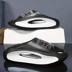 Men's Platform Slides Comfortable Non Slip Cloud Slippers