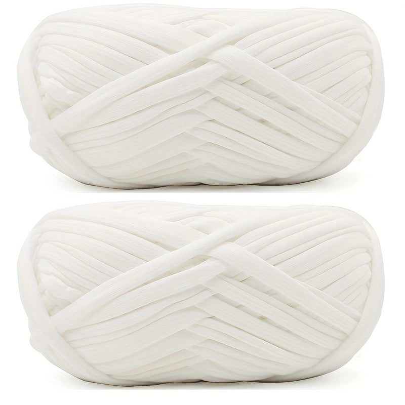 2pcs 200g Crochet Yarn, Polyester Woven Carp Thread, Bag Mat Weaving