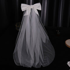 Bachelorette Party Hair Bow Wedding Hair Accessories Women Bow Veil Bride