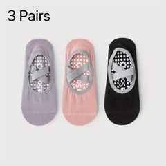 Women's Yoga Socks Non Slip Cross Strap Sports Socks