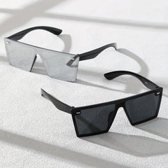 2 Pairs Men's Classic Square Rimless Sunglasses