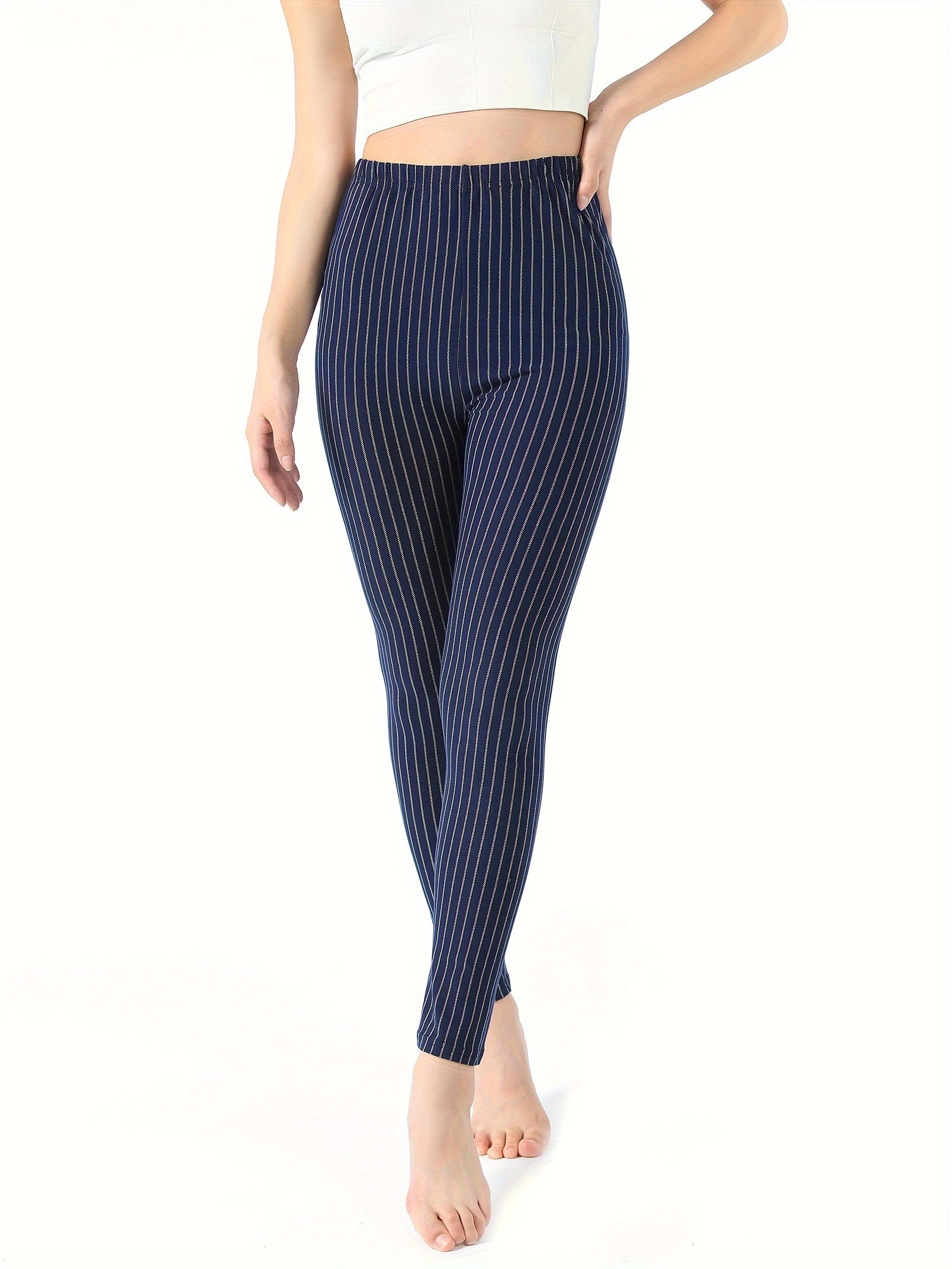 Stripped Yoga Pants Stretchy Fitness Leggings Women's Activewear