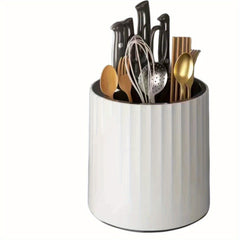 360 Degree Rotating Holder Shelf Organize Kitchen Spoons Forks Chopsticks