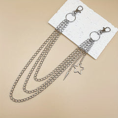 Star 3 Layer Waist Chain Decorative Pant Chain Hip Hop Rock Chain Punk Belt
