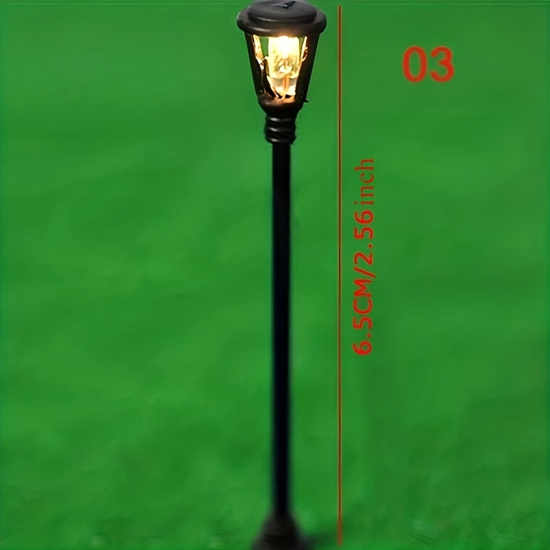 5pcs Model Street Light Building Sand Plate Mould Dollhouse Decoration