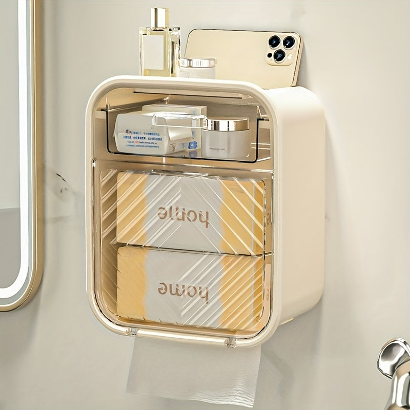 Wall Mounted Tissue Box with Waterproof Protection for Bathroom