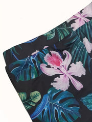 Toddler Boys Tropical Flowers Swim Trunks Quick Dry Beach Vacation Kids Summer
