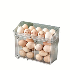Egg Holder Container for Refrigerator Large Egg Organizer Bin