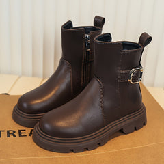 Girl's High Top Riding Boots w/ Adjustable Buckle