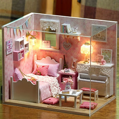24 Scale Mini Dollhouse Kit with Room Accessories and Furniture