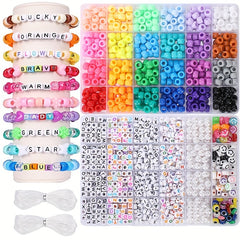 2000pcs 24 Grids Barrel Beads DIY Bead Bracelet Set