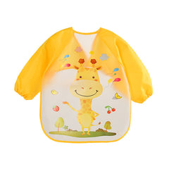 Waterproof Long Sleeve Baby Bibs Feeding Smock Apron