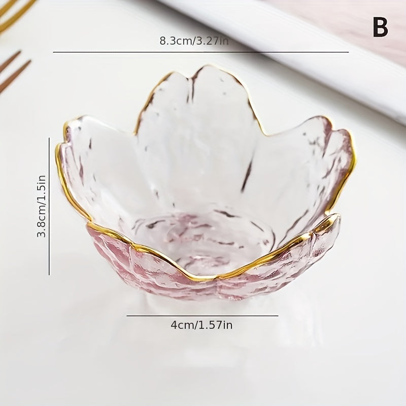 Japanese Cherry Glass Plates & Spoons for Snacks, Desserts - Vintage