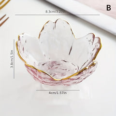 Japanese Cherry Glass Plates & Spoons for Snacks, Desserts - Vintage