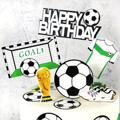 15pcs Soccer Cake Topper Football Player Cake Decorations