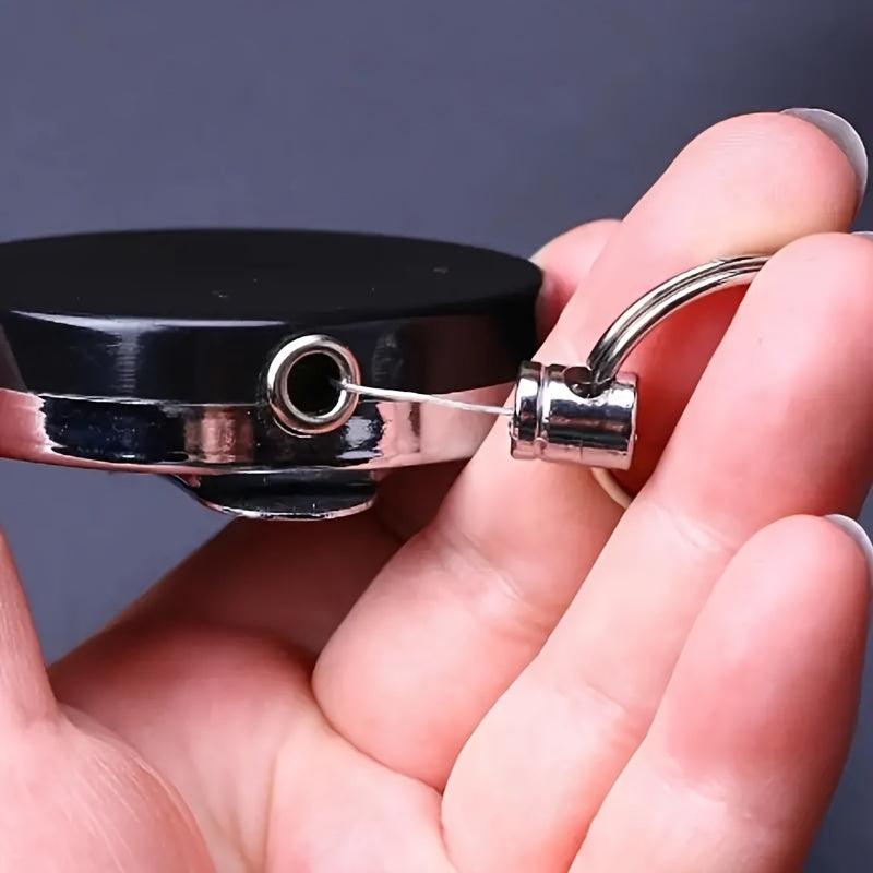 2pcs Retractable Keyring Wire Rope Portable Sports Keychain