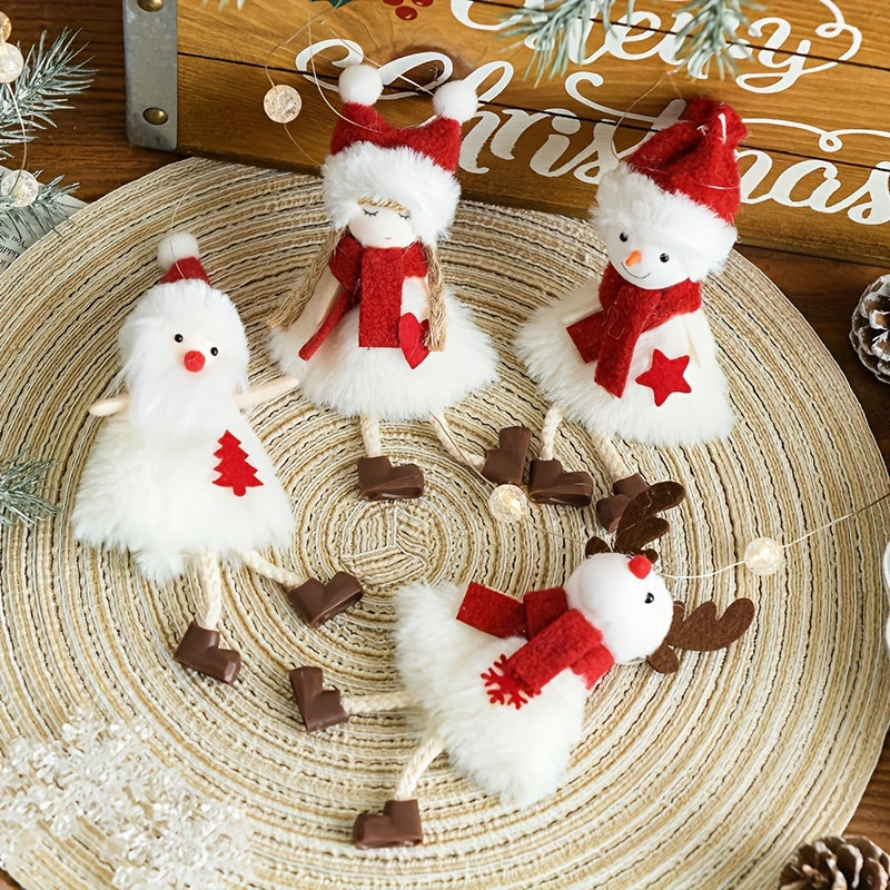 Christmas Tree Hanging Ornaments Snowman Santa Claus Figurine Doll