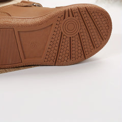 Boy's Solid Skate Shoes Hook And Loop Fastener Breathable Sneakers