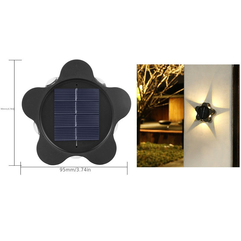 PRVDV Outdoor Wall Light Solar Fence Lamp Waterproof