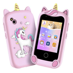 Kids' Unicorn Smartphone Toy Case 17 Puzzle Games Music Flashlight