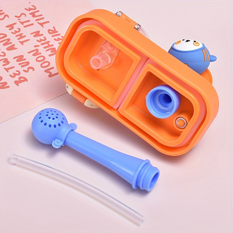 Double Straw Cups 800ML Leak Proof Drinking Bottles with Shoulder Strap