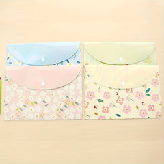 Floral Paper File Bag 12.59x9.05 Inches Flesh File Folder