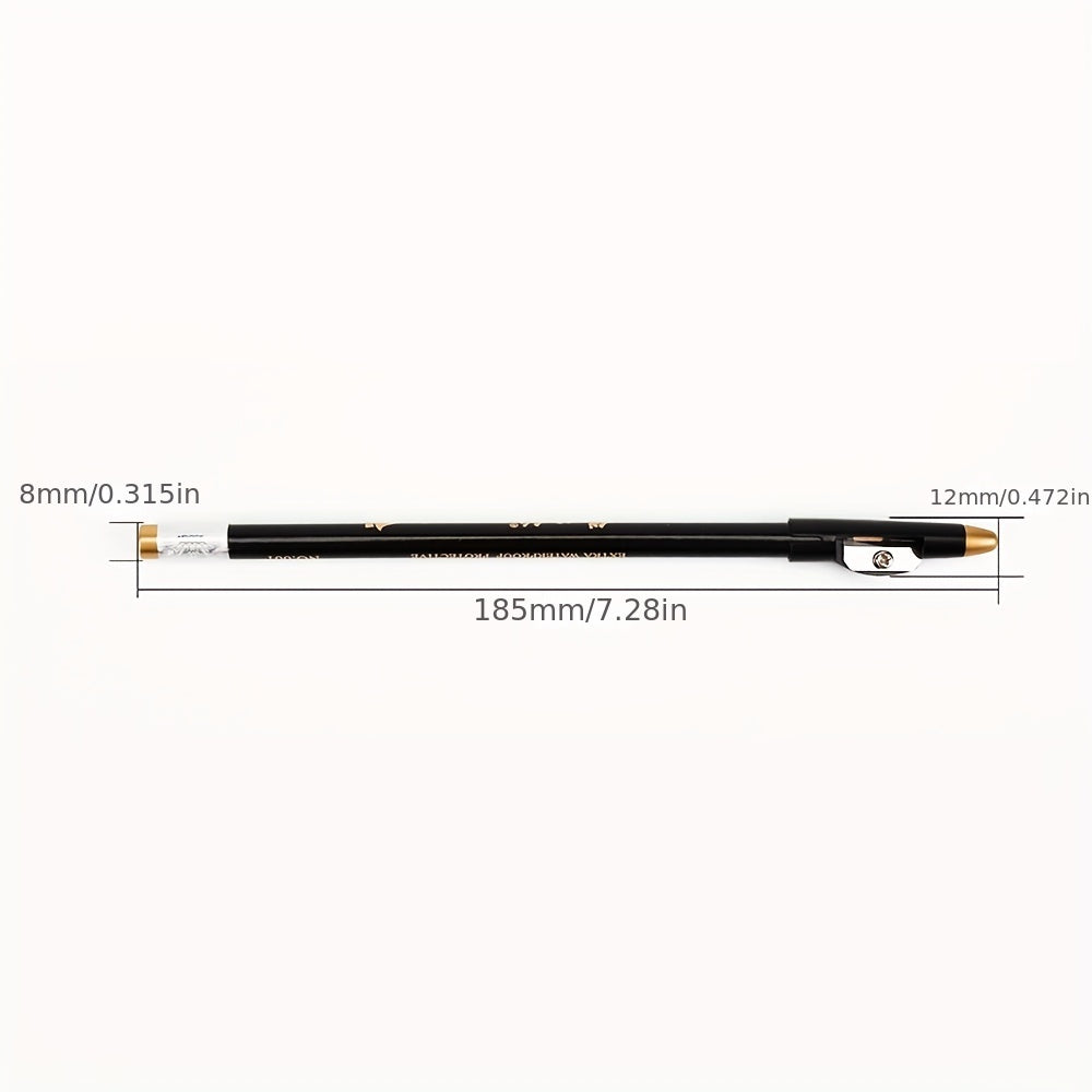 Wooden Makeup Pen With Pencil Sharpener Pearlescent Lip Liner Eyeliner